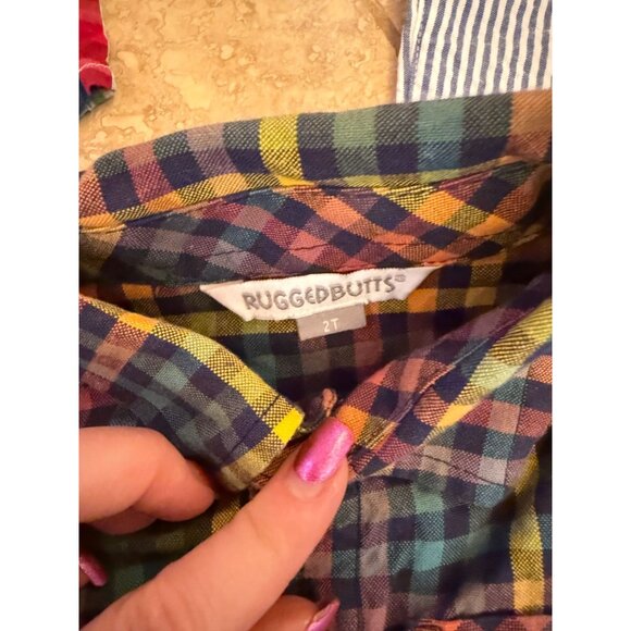 Rugged/Ruffle Butts 5-Piece Boys Bundle 18-24M, Button-Down Shirts, Seersucker - Picture 2 of 8